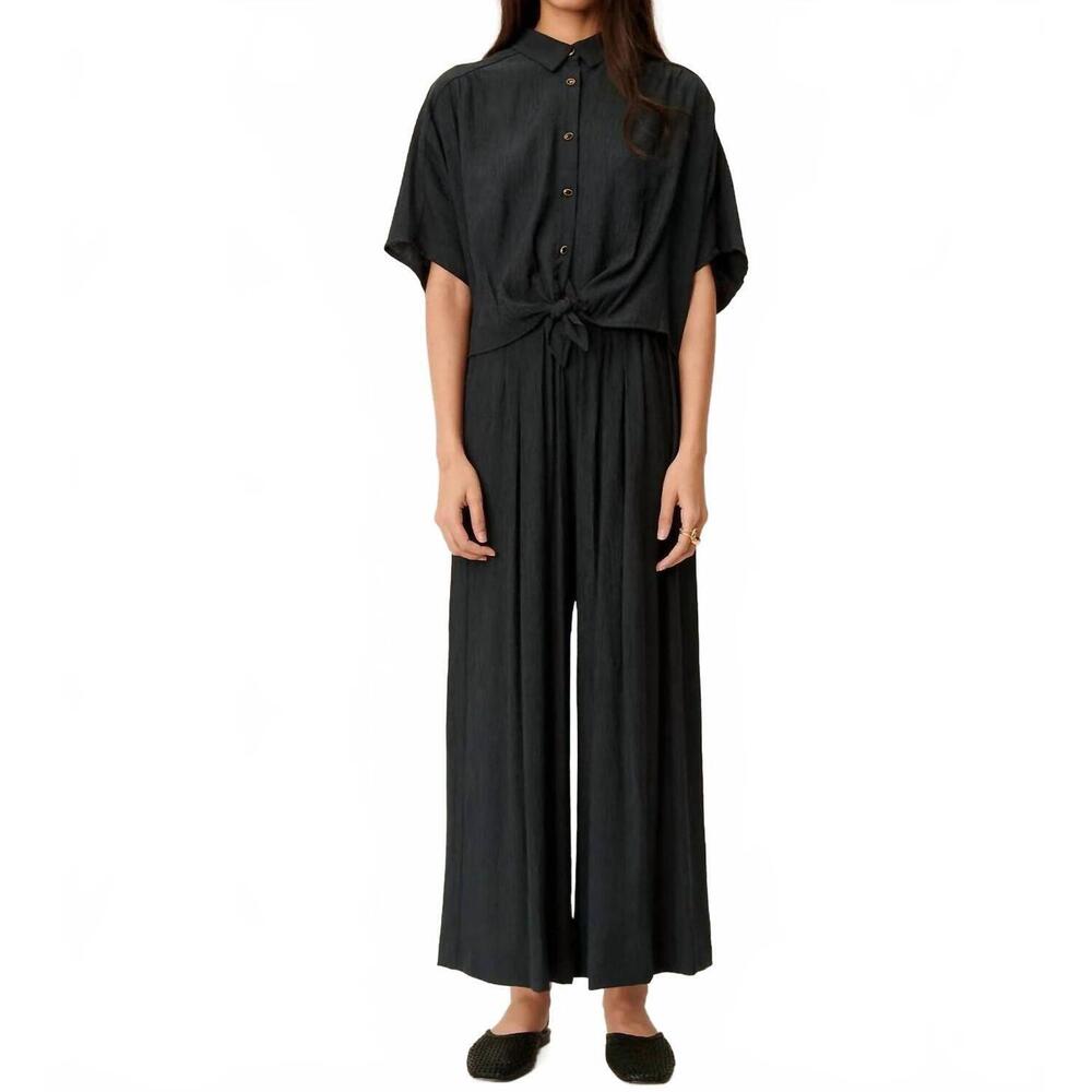 NEW SESSUN pampa isla minima wide elastic pants in black